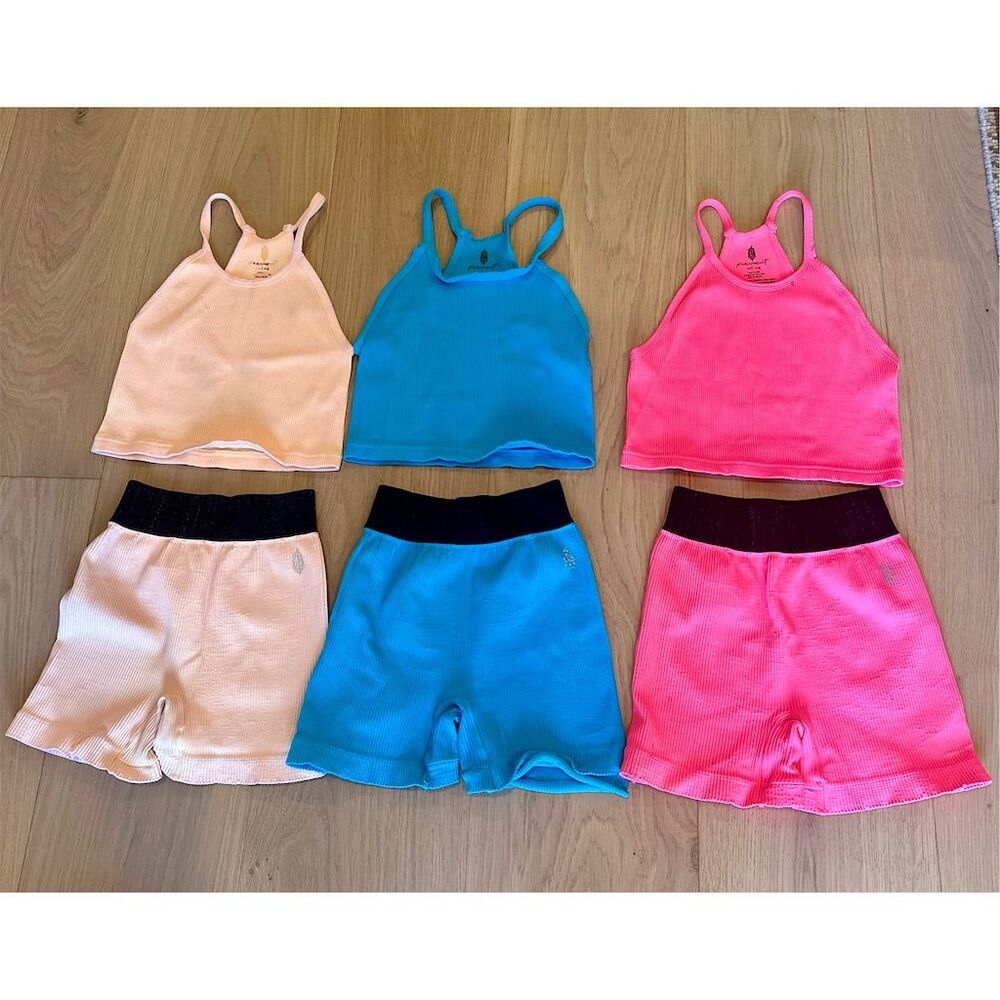 Free People  Women's Activewear Set Bundle 6 pieces 3 Tops M/L 3 bottoms XS/S